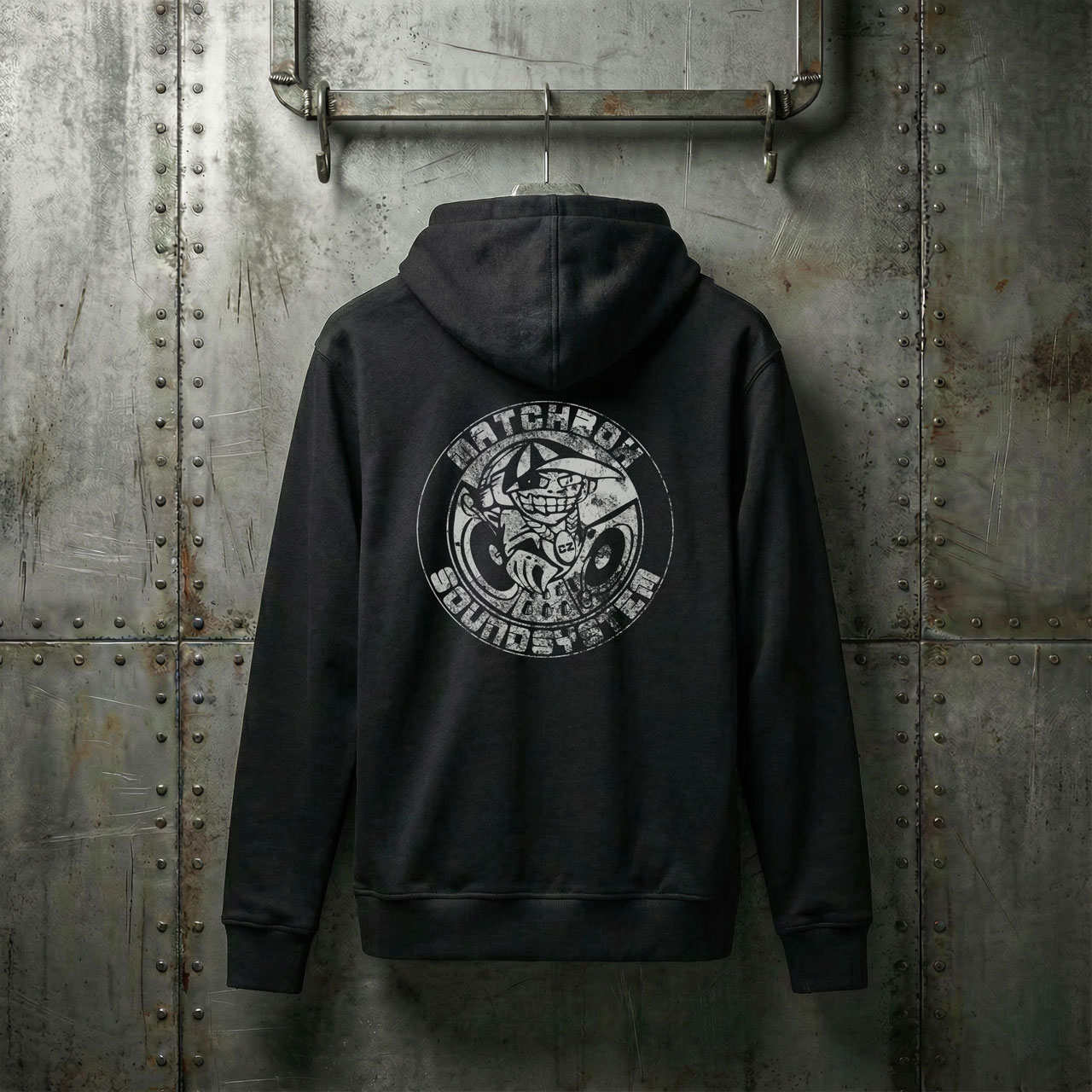 Matchbox Vintage Logo – Black – Unisex mikina