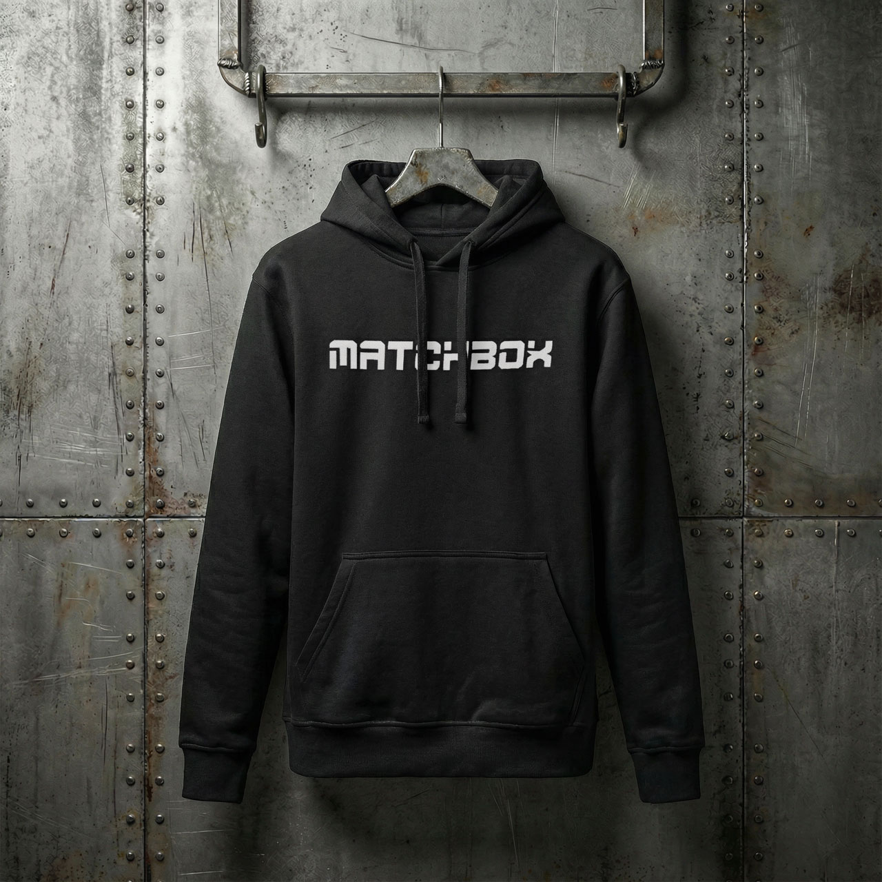 Matchbox Vintage Logo – Black – Unisex mikina - Obrázek 2