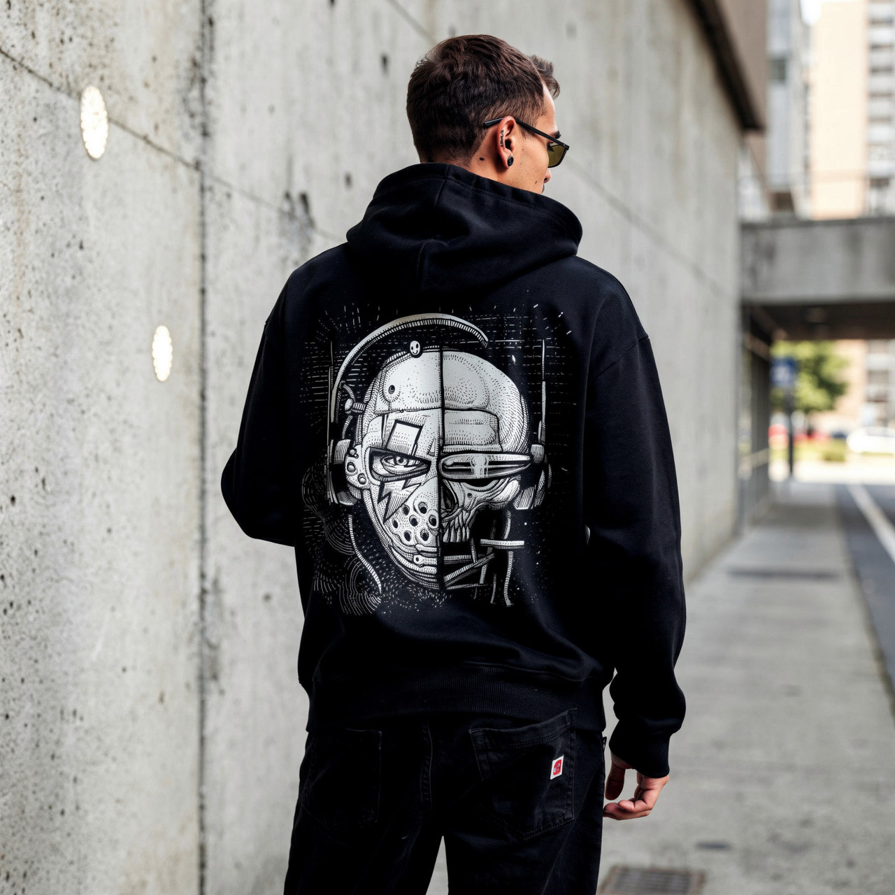 FDM Super-Skull – Black – Unisex mikina