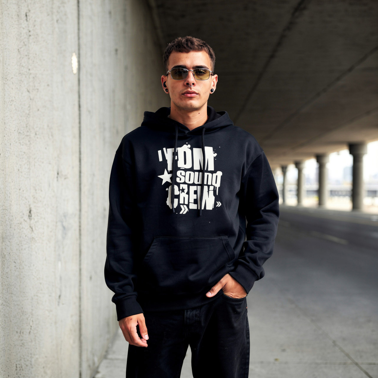 FDM Rider – Black – Unisex mikina - Obrázek 2